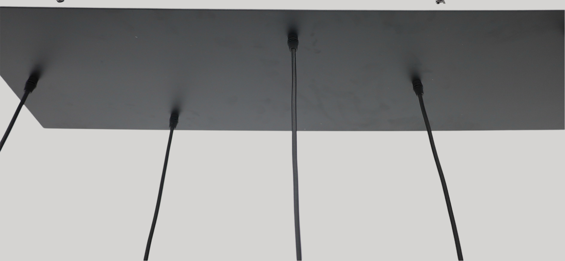 Sfeervolle hanglamp FABRIANO zwart / amber | 7-lichts balk