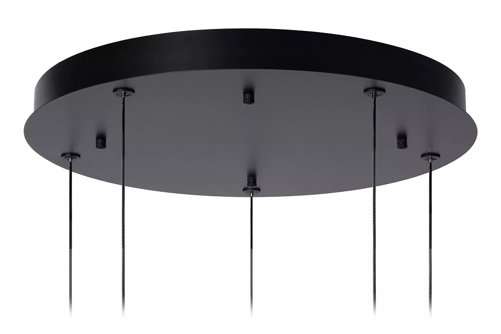 Stijlvolle hanglamp GISELA 5-lichts rond | Amber