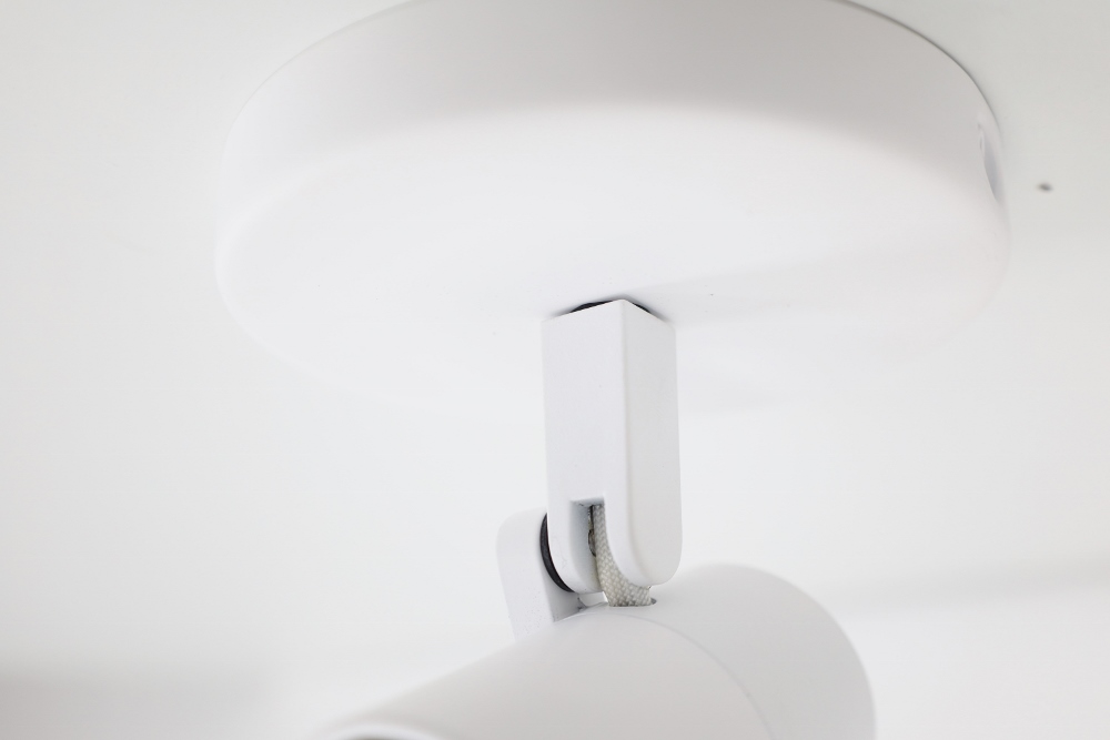 Minimalistische opbouwspot PETITE 1-lichts rond GU10 | Wit