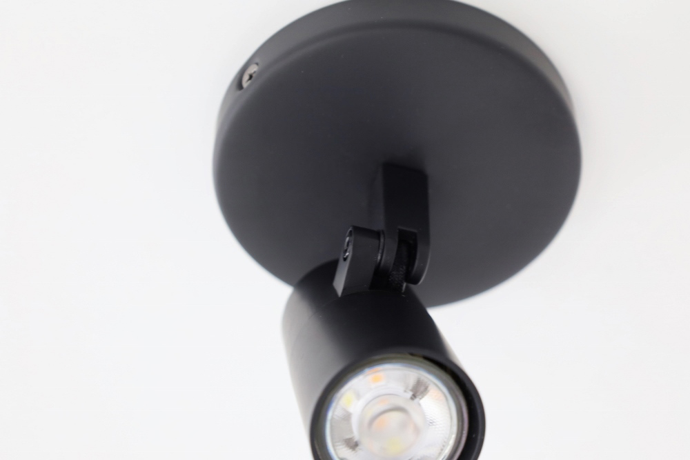 Minimalistische opbouwspot PETITE 1-lichts rond GU10 | Zwart