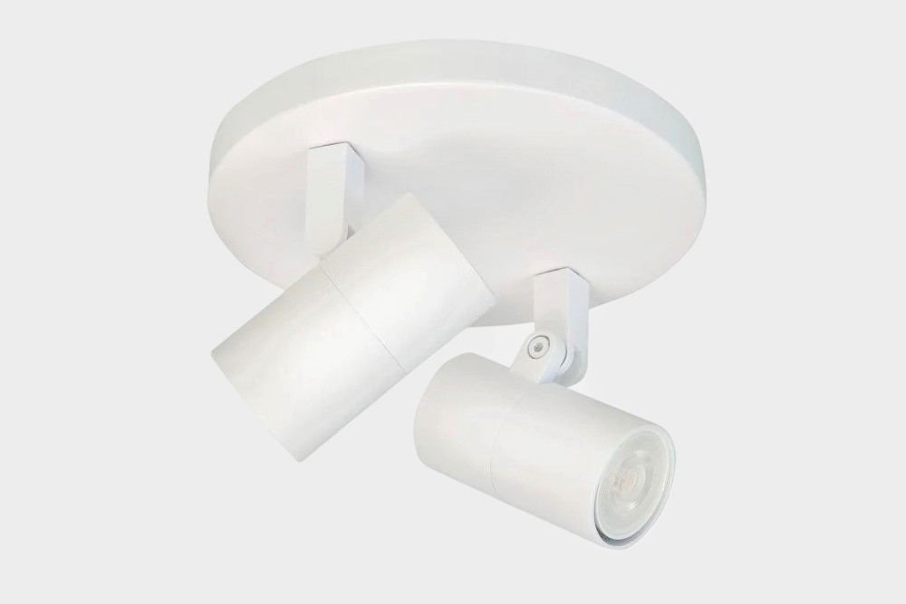 Minimalistische opbouwspot PETITE 2-lichts rond GU10 | Wit