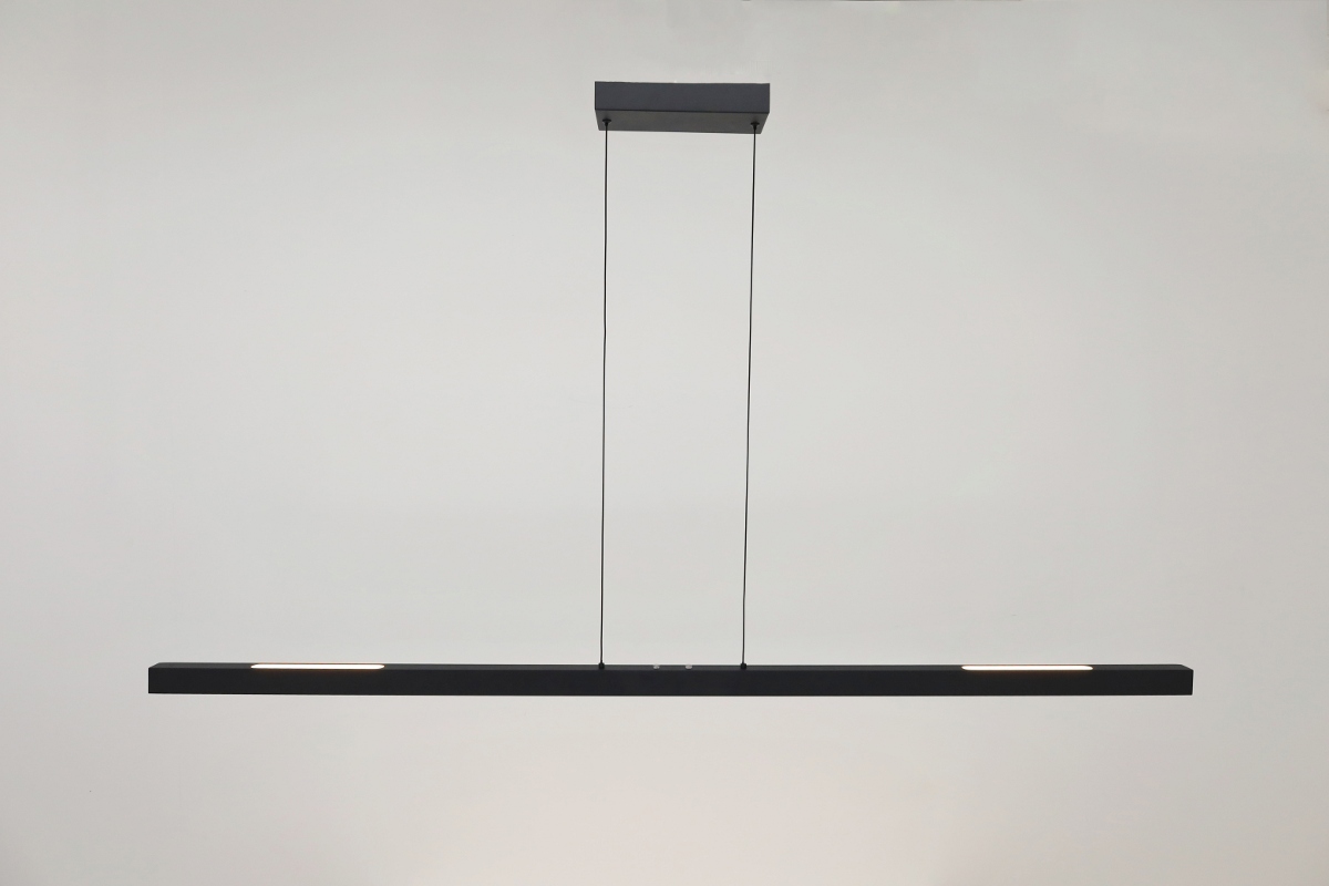 Strakke hanglamp TANDRIA 160 cm | Zwart