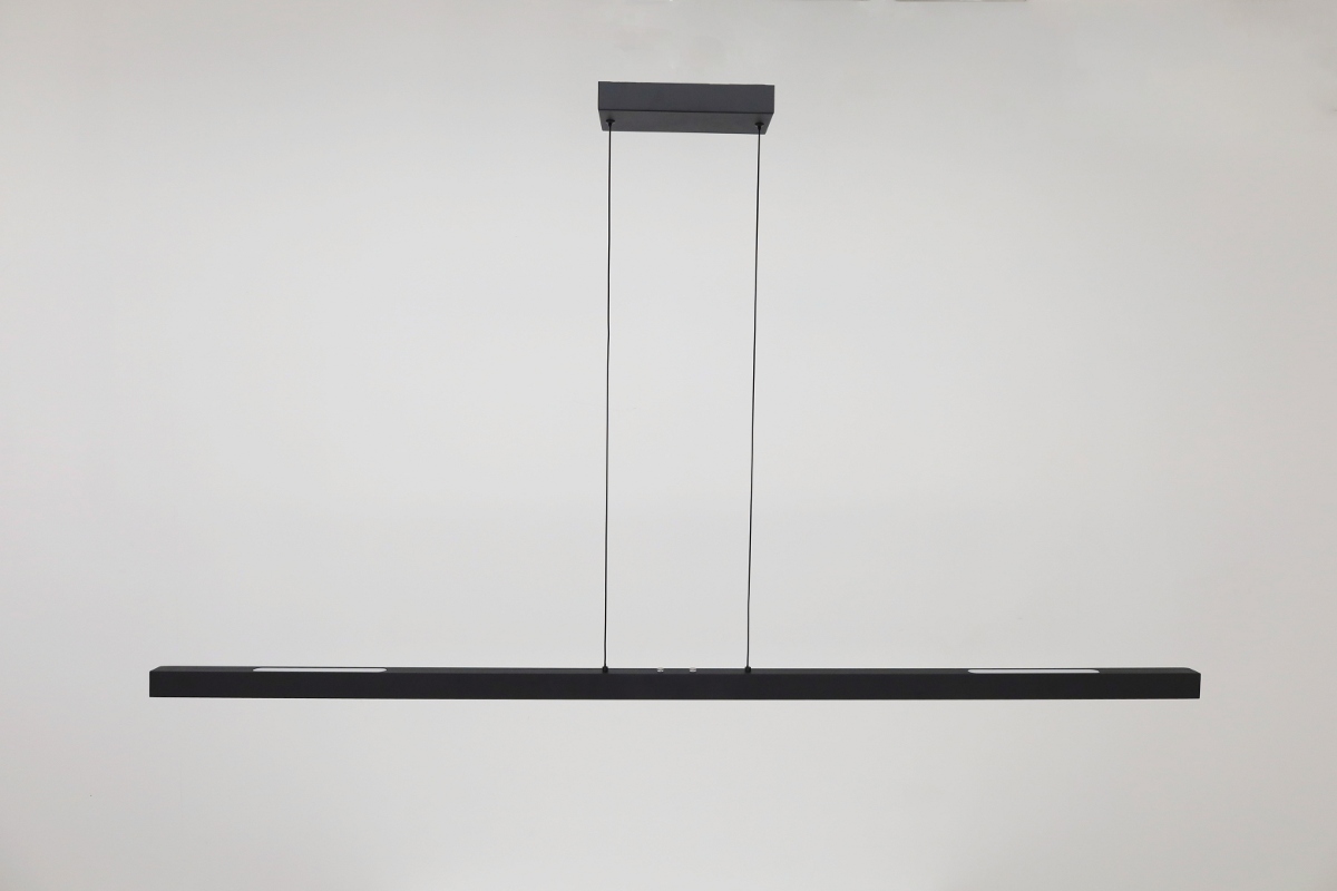 Strakke hanglamp TANDRIA 160 cm | Zwart