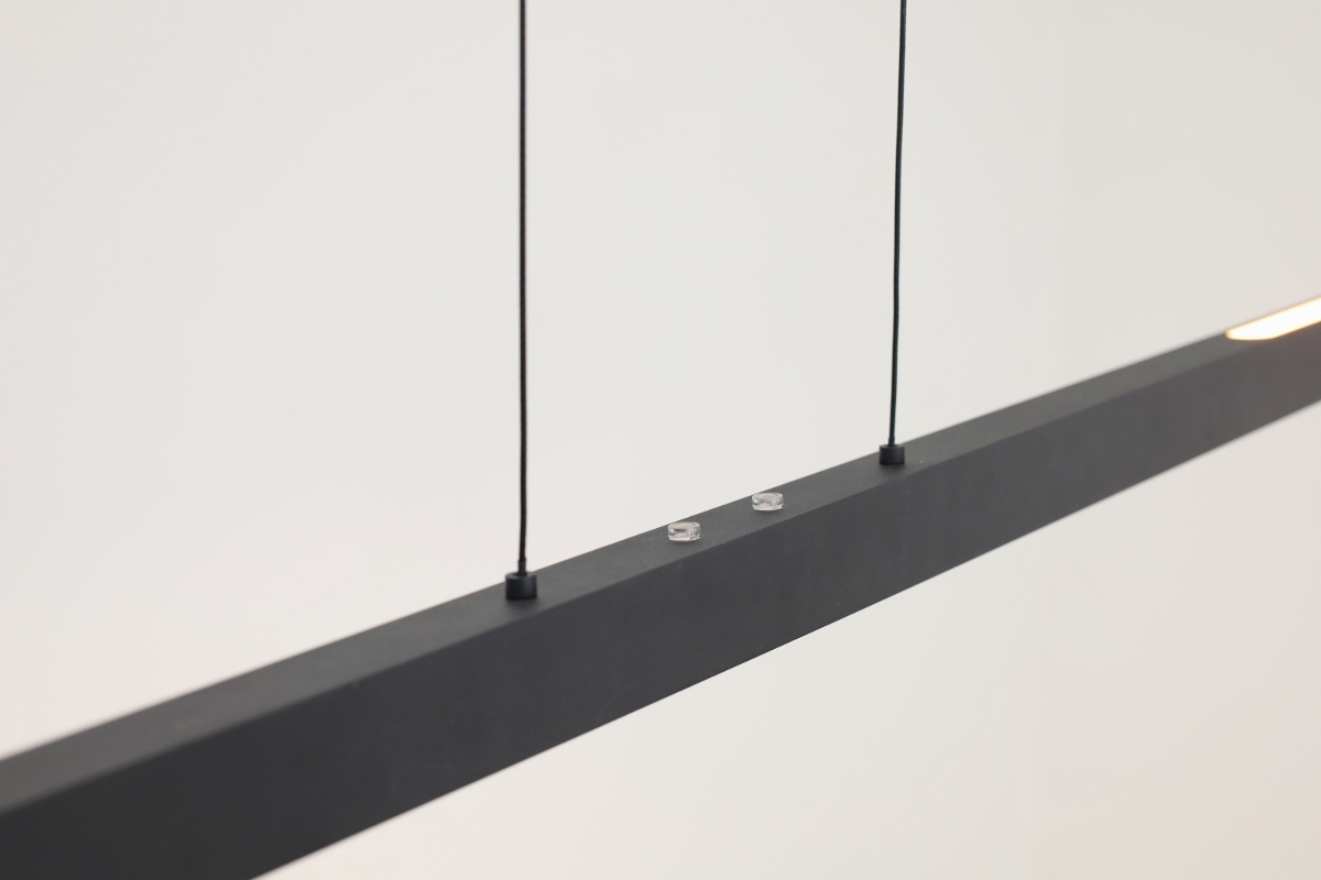 Strakke hanglamp TANDRIA 160 cm | Zwart