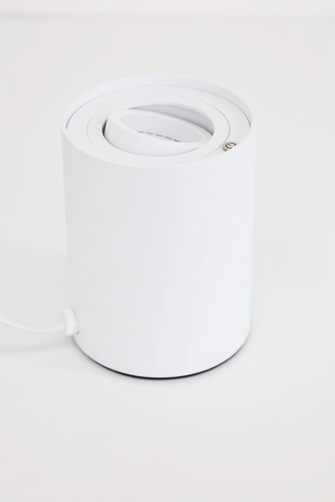 Kantelbare tafellamp BOX ROUND met touch dimmer | Wit