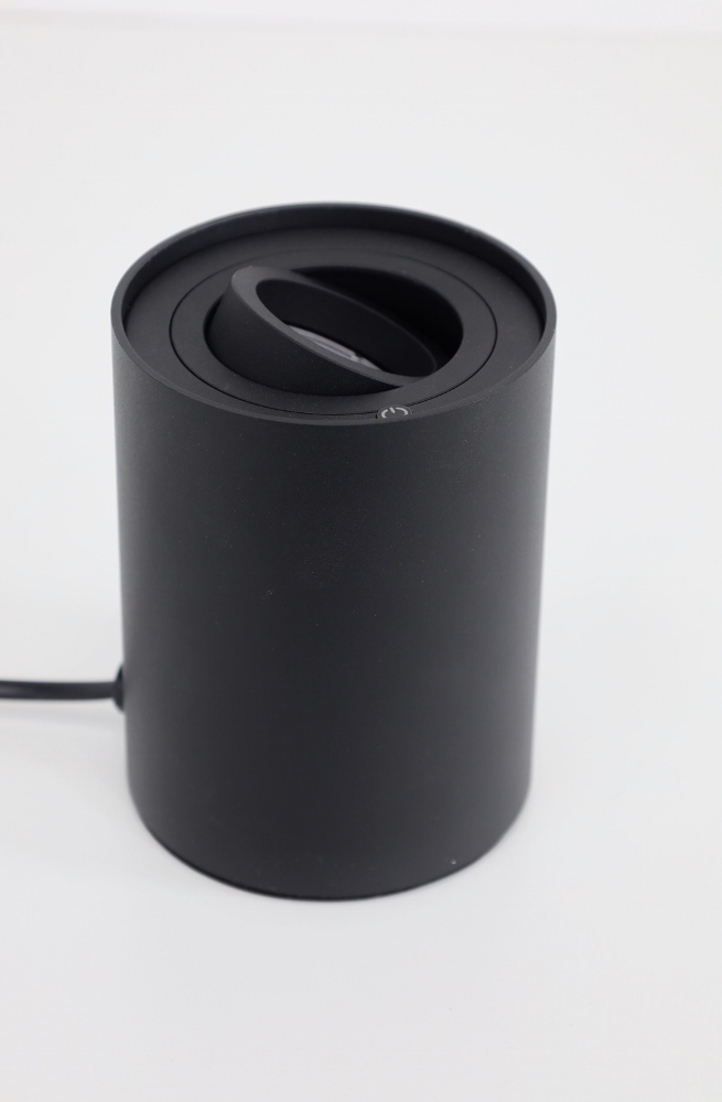 Kantelbare tafellamp BOX ROUND met touch dimmer | Zwart
