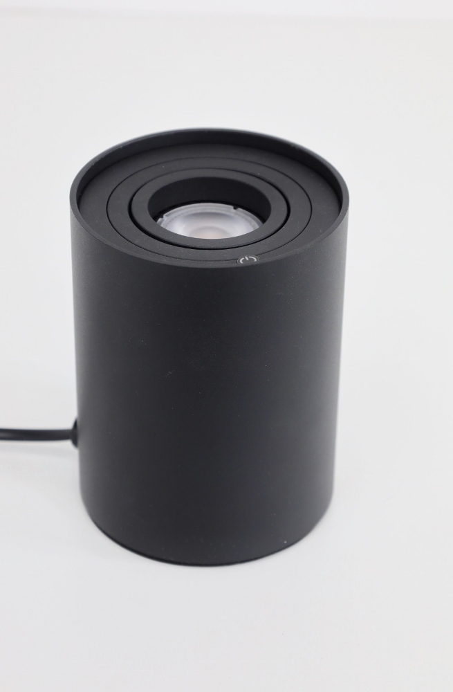 Kantelbare tafellamp BOX ROUND met touch dimmer | Zwart