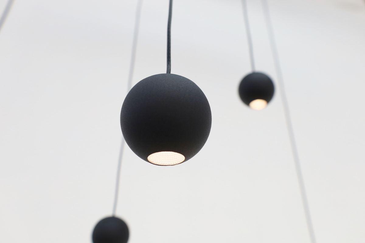 Moderne hanglamp GRACE 13-lichts ovaal | Zwart