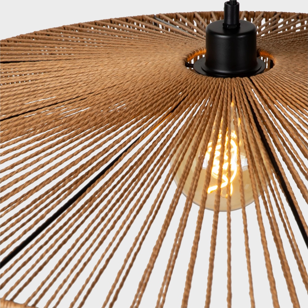 Hanglamp KAYHUN gevlochten papier naturel | Ø 50 cm