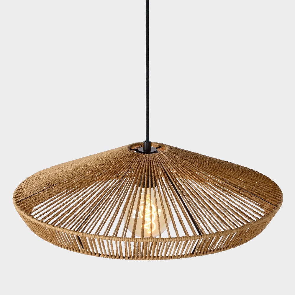 Hanglamp KAYHUN gevlochten papier naturel | Ø 50 cm