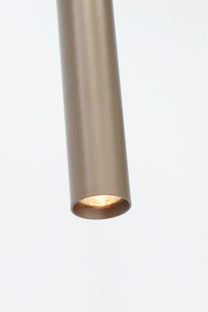 Minimalistische koker hanglamp RUNNY 50 cm | Brushed Brown Copper