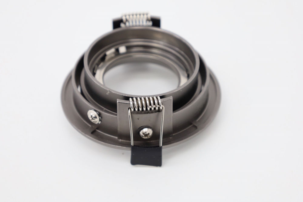 Elegante ronde inbouwspot SMOOTH kantelbaar 9 cm | Gun metal