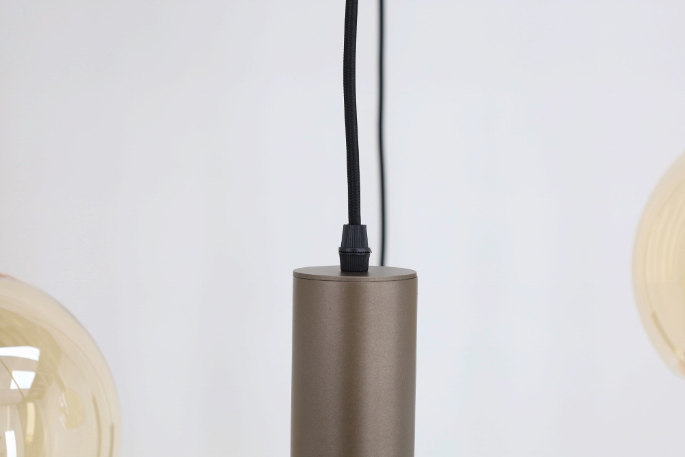 Hanglamp XIVA I ovaal 140 x 50 cm 8-lichts mokkabruin | Compleet