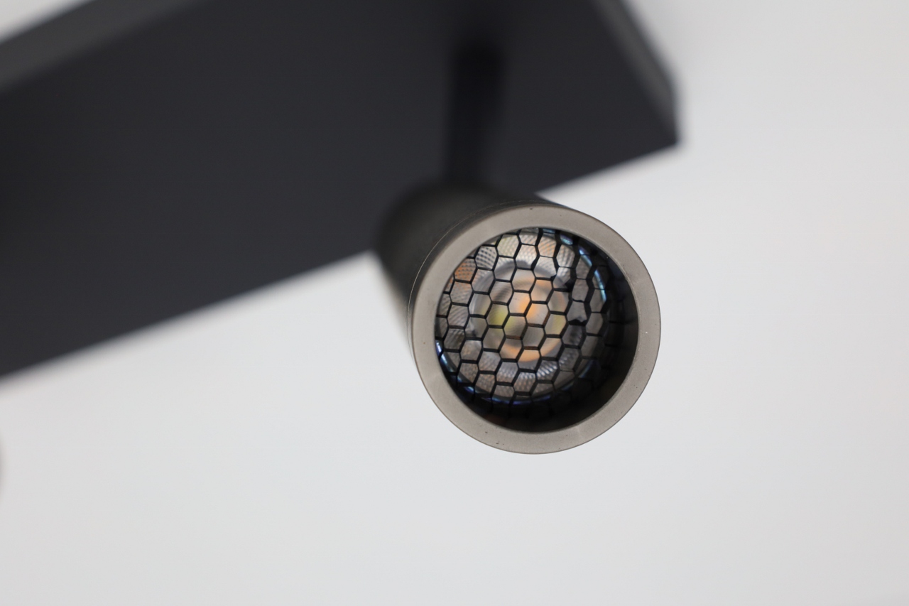 Moderne opbouwspot DORADO 2-lichts | Zwart / grijs