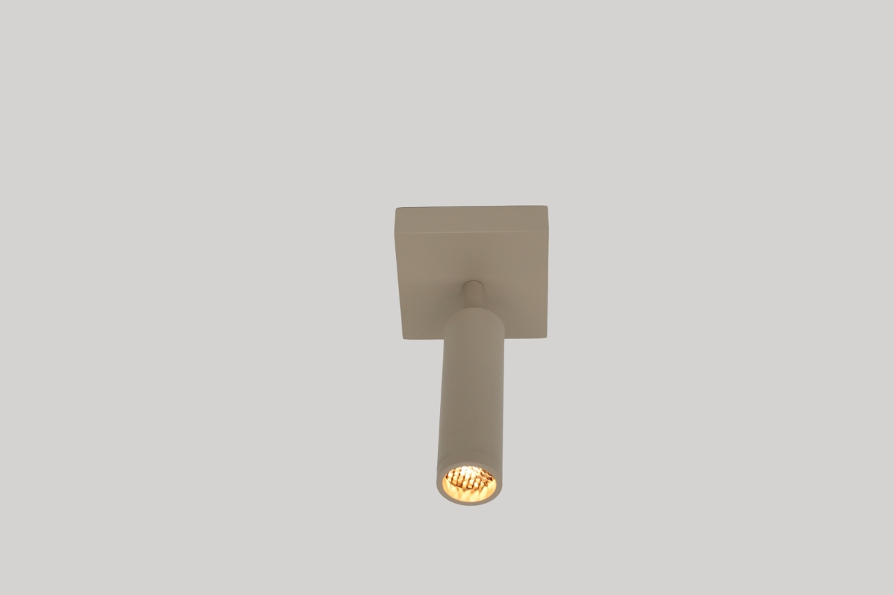 Moderne opbouwspot DORADO 1-lichts | Taupe