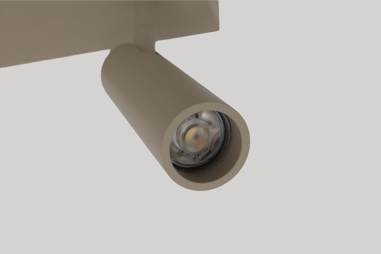 Moderne opbouwspot DORADO 2-lichts | Taupe