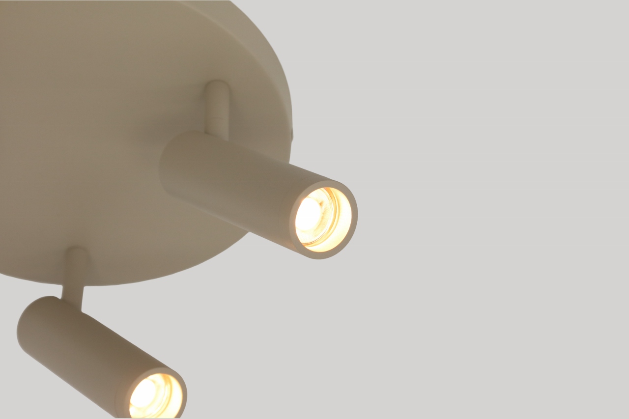 Moderne opbouwspot DORADO 3-lichts | Taupe