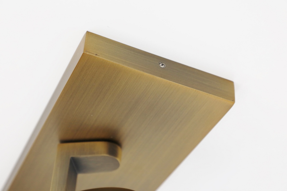Stijlvolle strakke 2-lichts opbouwspot SCOOP balk | Brons
