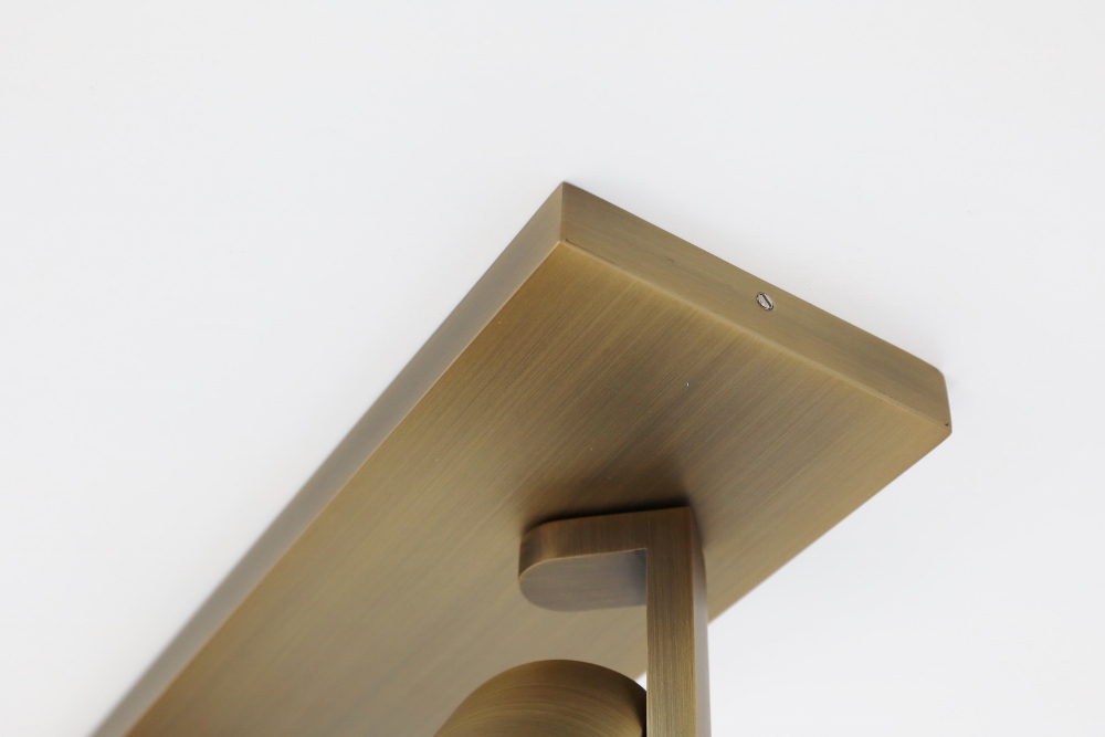 Stijlvolle strakke 3-lichts opbouwspot SCOOP balk | Brons