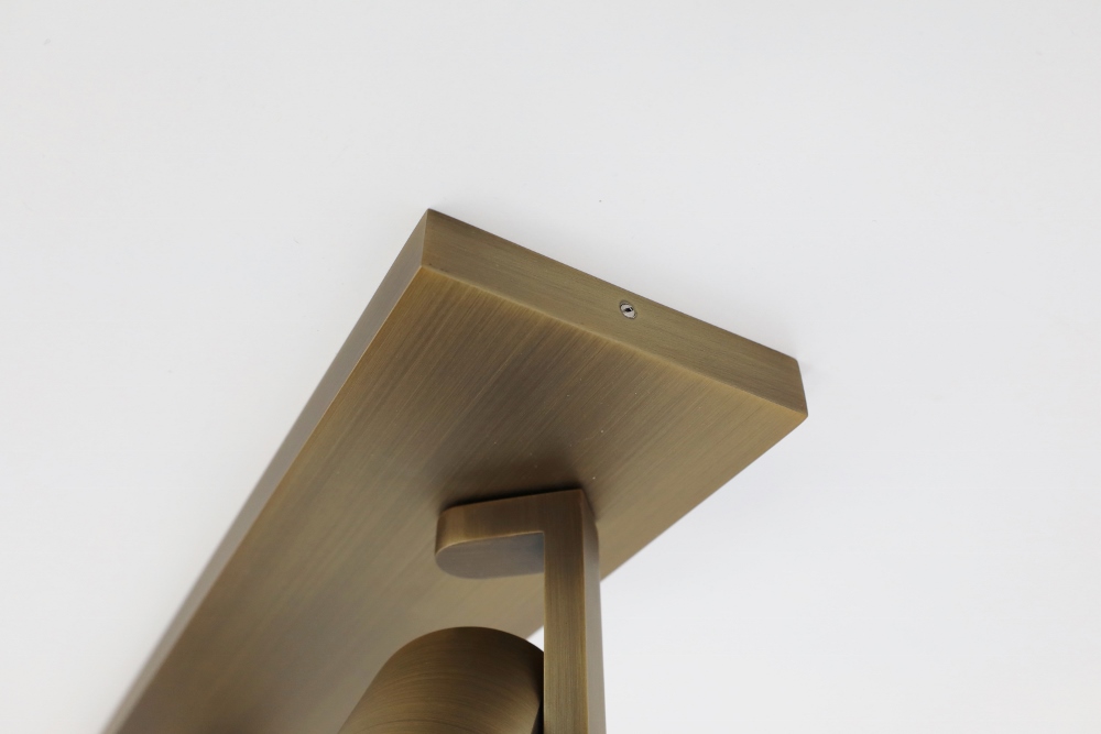 Stijlvolle strakke 4-lichts opbouwspot SCOOP balk | Brons
