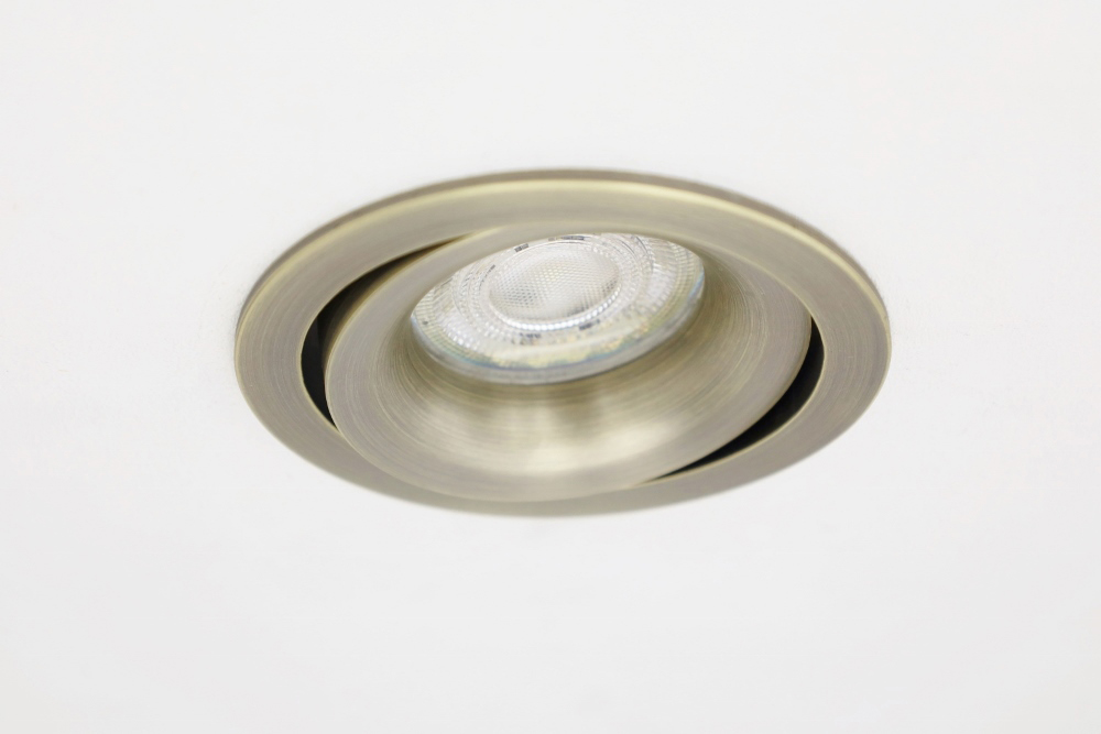 Elegante ronde inbouwspot SMOOTH kantelbaar 9 cm | Antiek brons