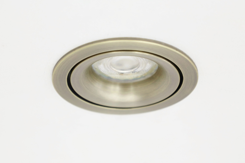Elegante ronde inbouwspot SMOOTH kantelbaar 9 cm | Antiek brons
