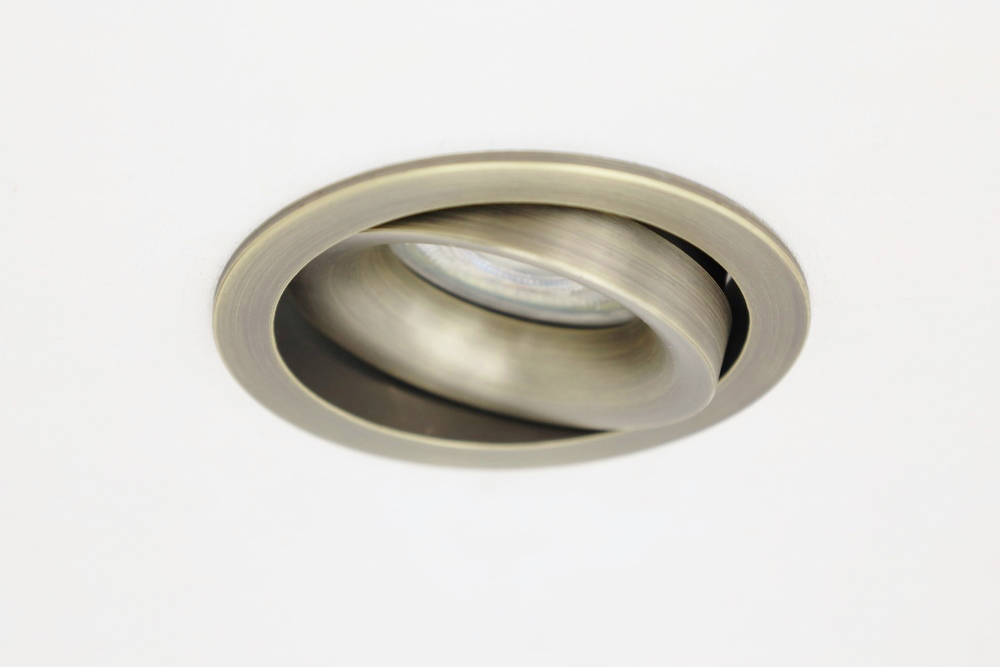 Elegante ronde inbouwspot SMOOTH kantelbaar 9 cm | Antiek brons