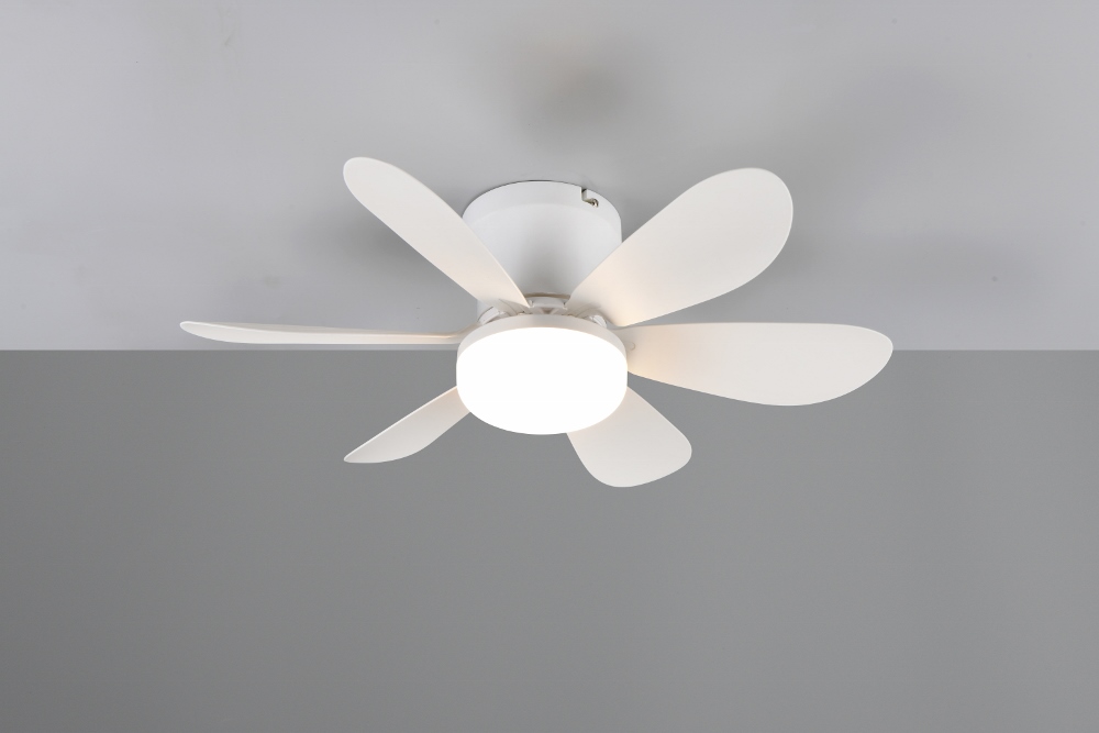 Compacte plafondventilator AGDER wit Ø 53 cm met lamp | 3 snelheden