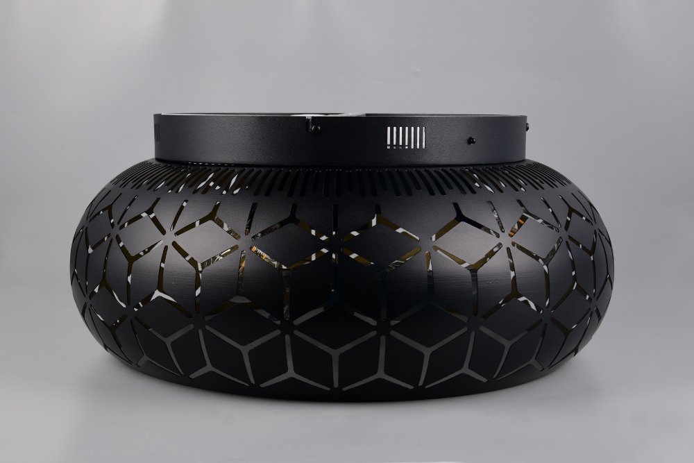 Plafondventilator RINDAL Ø 50 cm Zwart / Goud met lamp | 3 snelheden