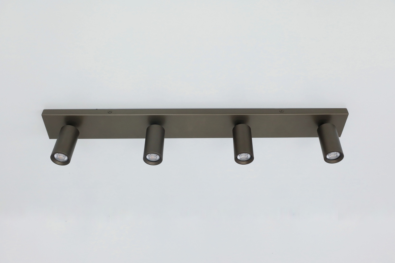 Strakke opbouwspot CHIRA 4-lichts | Brons