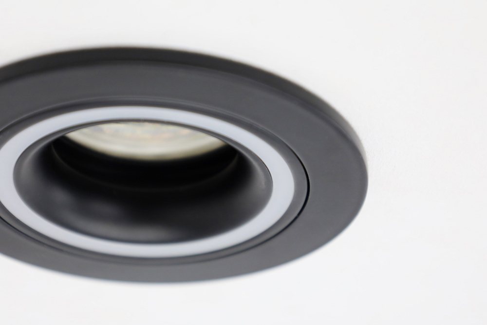 Sfeervolle ronde inbouwspot MOON  9,5 cm | Zwart