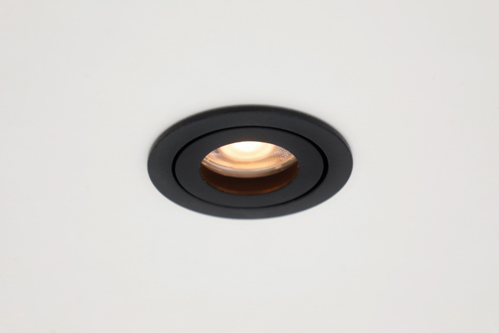 Kleine ronde inbouwspot HELAS MR11 Ø 5,5 cm | Zwart