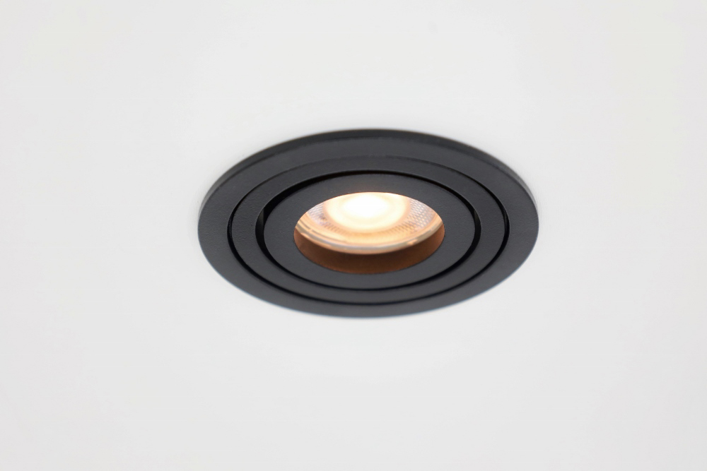 Kleine ronde inbouwspot HELAS II MR11 Ø 6,3 cm | Zwart