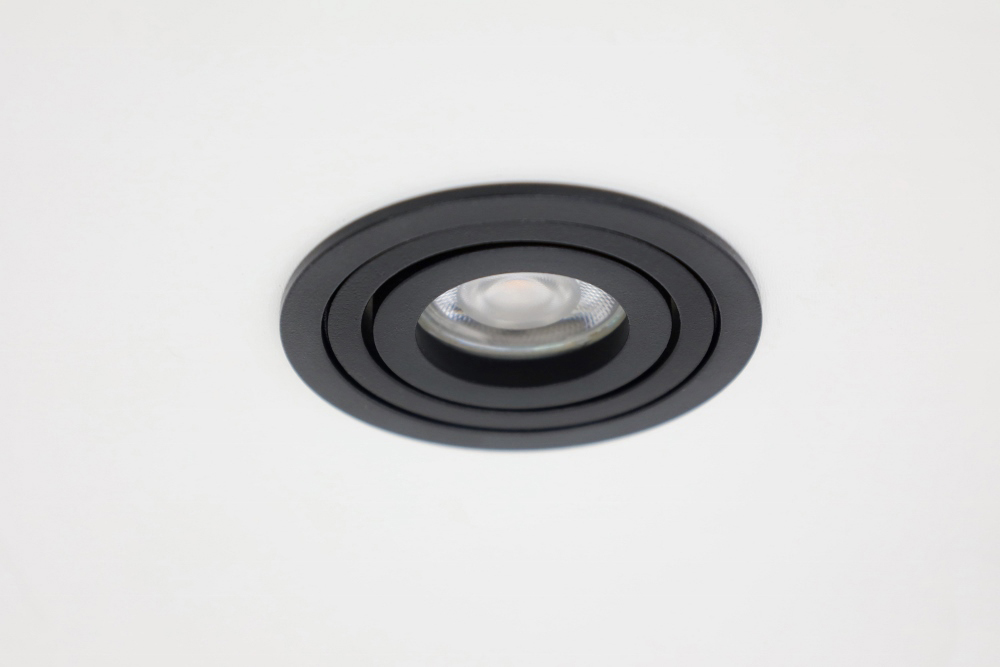Kleine ronde inbouwspot HELAS II MR11 Ø 6,3 cm | Zwart