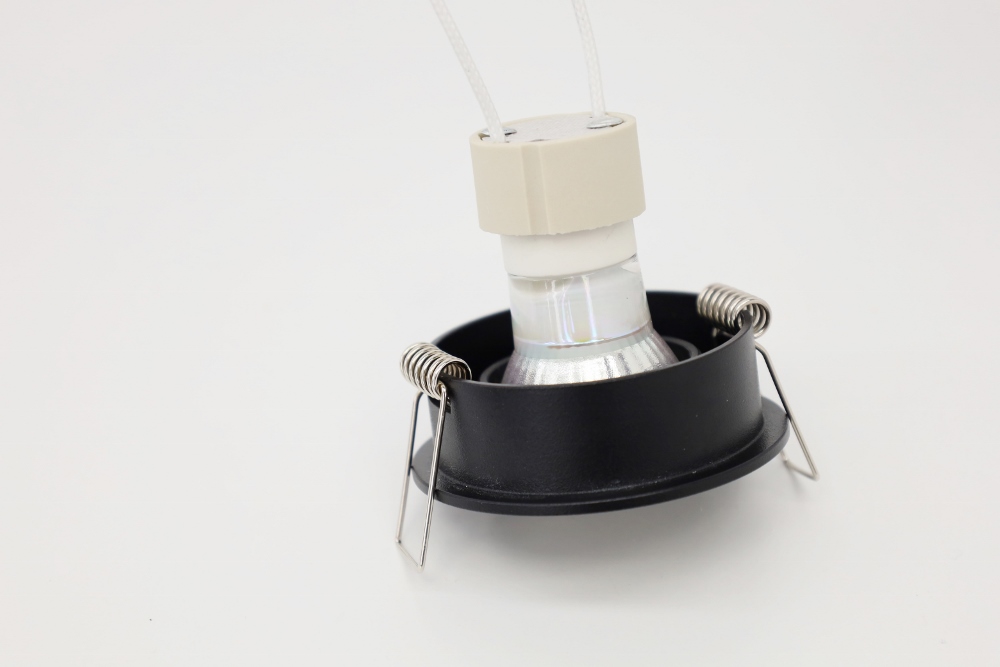 Kleine ronde inbouwspot HELAS II MR11 Ø 6,3 cm | Zwart