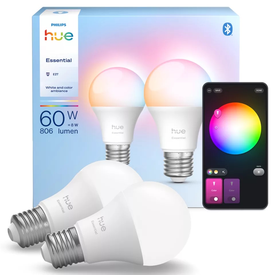 Philips Hue Essential White Ambiance en Color E27 Duopack
