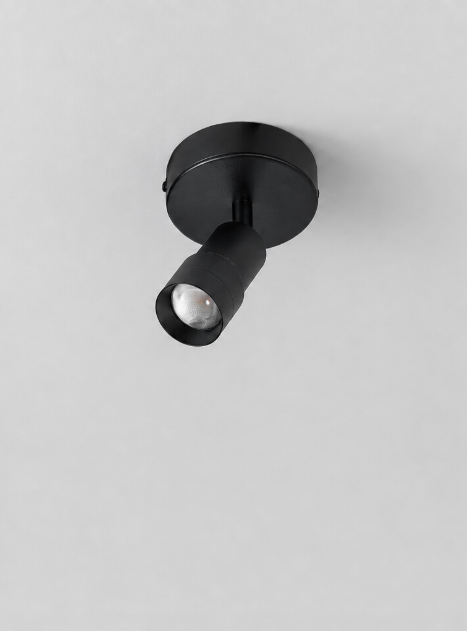 Functionele opbouwspot LIAM 3-standen | Zwart