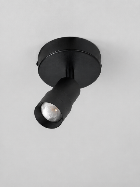 Functionele opbouwspot LIAM 3-standen | Zwart