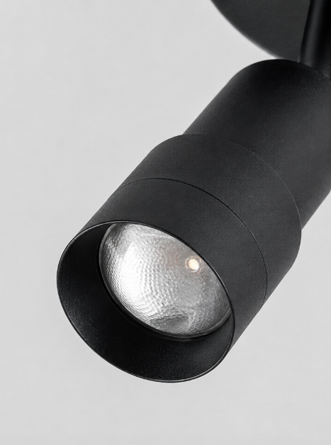 Functionele opbouwspot LIAM 3-standen | Zwart