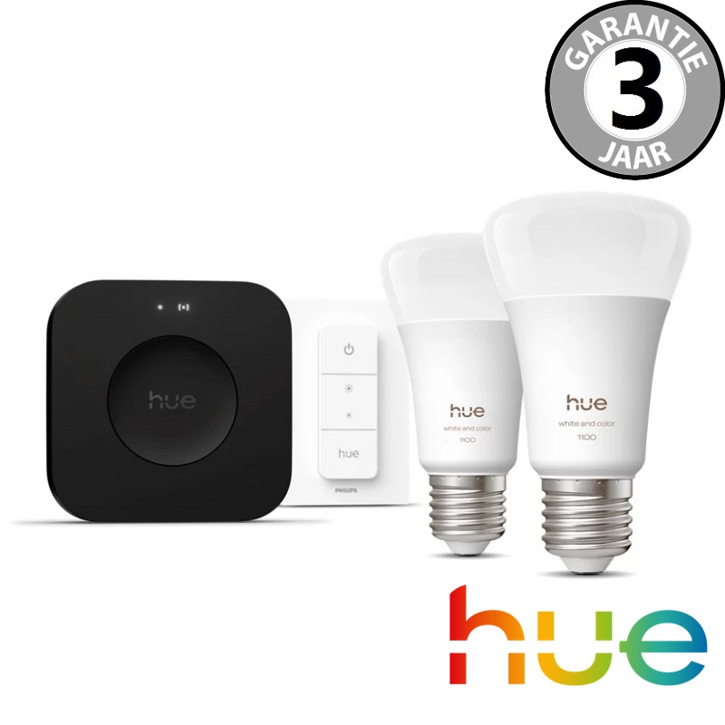 Philips Hue Pro White Ambiance en Color Starterspack E27 2 lampen