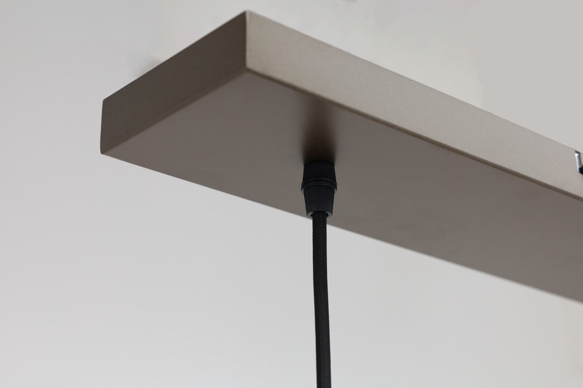 Stijlvolle hanglamp DONATO 3-lichts 100 cm | Mokka / Amber