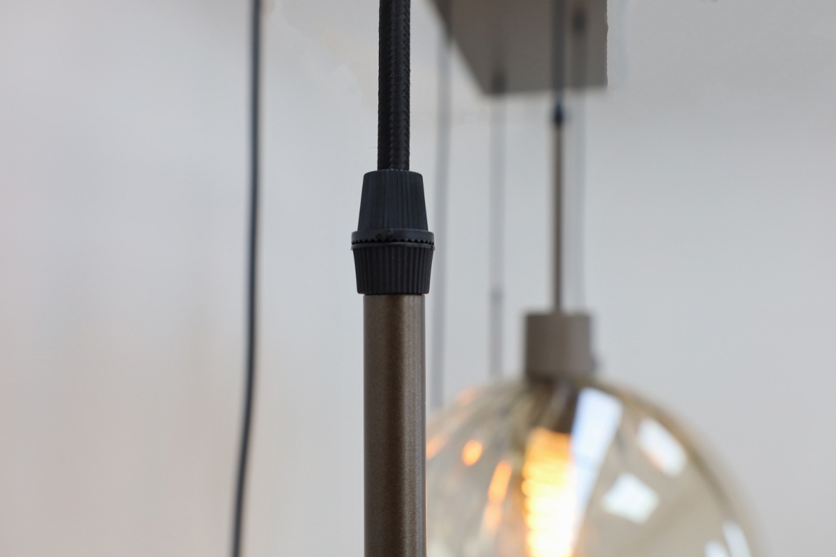Stijlvolle hanglamp DONATO 6-lichts | Mokka / Amber