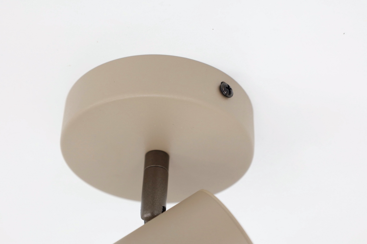 Elegante opbouwspot CAREGA 1-lichts | Zand / Mokka