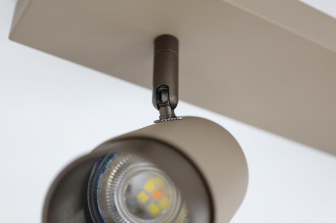 Elegante opbouwspot CAREGA 2-lichts | Zand / Mokka