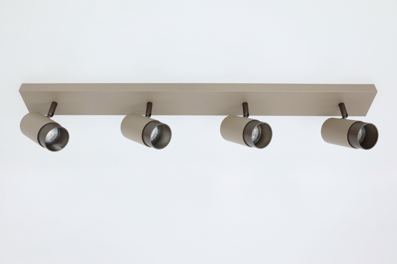 Elegante opbouwspot CAREGA 4-lichts | Zand / Mokka