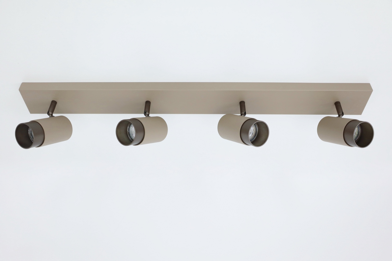 Elegante opbouwspot CAREGA 4-lichts | Zand / Mokka