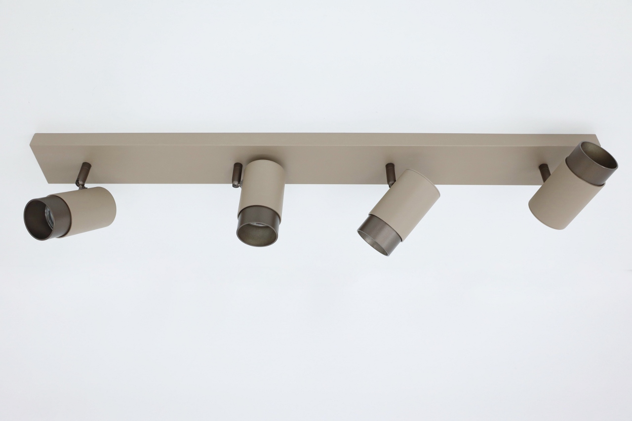 Elegante opbouwspot CAREGA 4-lichts | Zand / Mokka