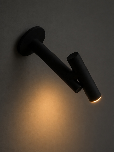 Oplaadbare wandlamp ZOOM WALL | Zwart