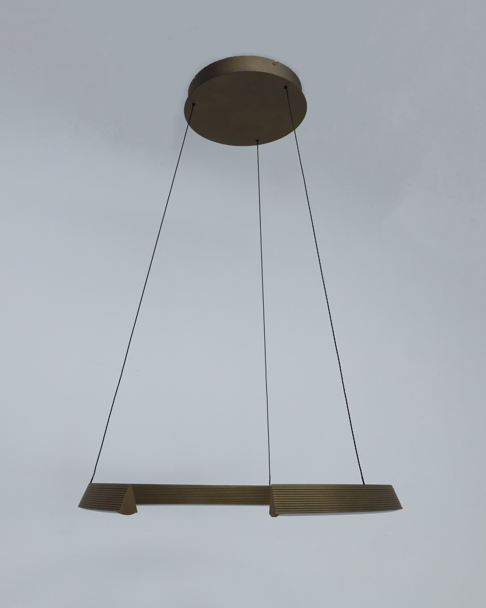 Moderne hanglamp MALLO Ø65 cm | Brons / Goud