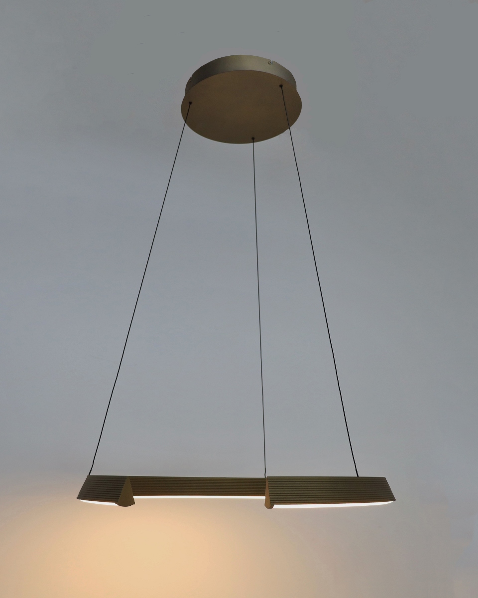 Moderne hanglamp MALLO Ø65 cm | Brons / Goud